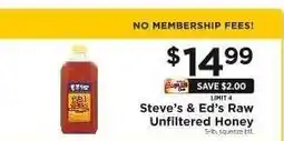 ShopRite Steve's & Ed's Raw Unfiltered Honey offer