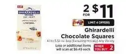 ShopRite Ghirardelli Chocolate Squares offer