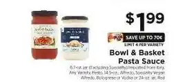 ShopRite Bowl & Basket Pasta Sauce offer