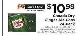 ShopRite Canada Dry Ginger Ale Cans 24-Pack offer