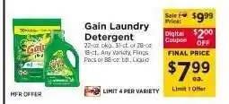 ShopRite Gain Laundry Detergent offer