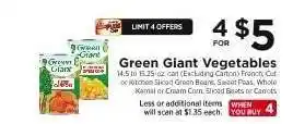 ShopRite Green Giant Vegetables offer