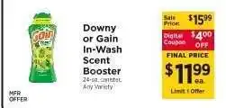 ShopRite Downy or Gain In-Wash Scent Booster offer