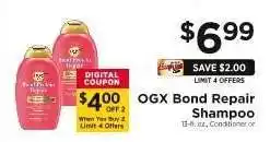ShopRite OGX Bond Repair Shampoo offer