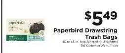 ShopRite Paperbird Drawstring Trash Bags offer