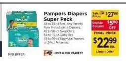 ShopRite Pampers Diapers Super Pack offer