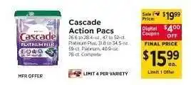 ShopRite Cascade Action Pacs offer