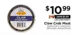ShopRite Claw Crab Meat offer