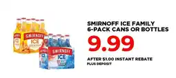 Hy-Vee Smirnoff Ice Family 6-Pack Cans or Bottles offer