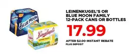 Hy-Vee Leinenkugel's or Blue Moon Family 12-Pack offer