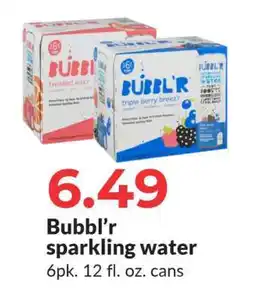 Hy-Vee Bubbl'r sparkling water offer