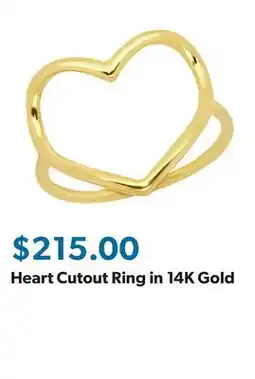 Sam's Club Heart Cutout Ring in 14K Gold offer