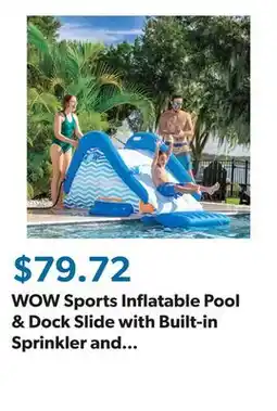 Sam's Club WOW Sports Inflatable Pool & Dock Slide with Built-in Sprinkler and Safety Bumper offer