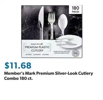 Sam's Club Member's Mark Premium Silver-Look Cutlery Combo 180 ct offer