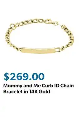 Sam's Club Mommy and Me Curb ID Chain Bracelet in 14K Gold offer