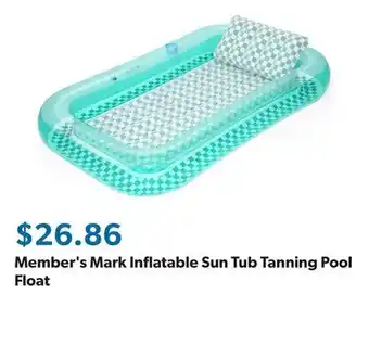 Sam's Club Member's Mark Inflatable Sun Tub Tanning Pool Float offer