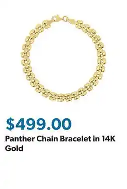 Sam's Club Panther Chain Bracelet in 14K Gold offer