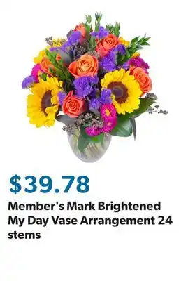 Sam's Club Member's Mark Brightened My Day Vase Arrangement 24 stems offer
