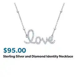 Sam's Club Sterling Silver and Diamond Identity Necklace offer
