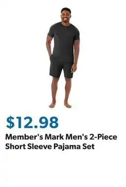 Sam's Club Member's Mark Men's 2-Piece Short Sleeve Pajama Set offer