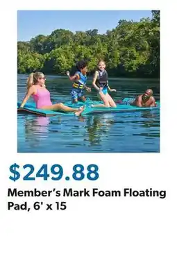 Sam's Club Member's Mark Foam Floating Pad, 6' x 15 offer