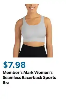 Sam's Club Member's Mark Women's Seamless Racerback Sports Bra offer