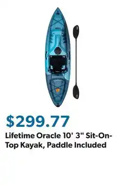 Sam's Club Lifetime Oracle 10' 3 Sit-On-Top Kayak, Paddle Included offer