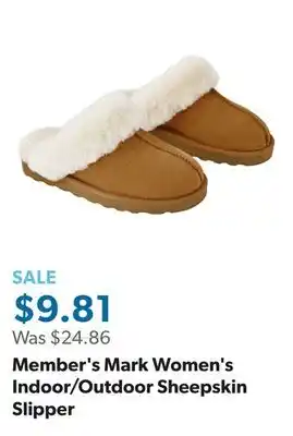 Sam's Club Member's Mark Women's Indoor/Outdoor Sheepskin Slipper offer