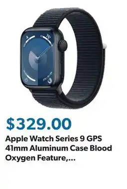 Sam's Club Apple Watch Series 9 GPS 41mm Aluminum Case Blood Oxygen Feature, Choose Color and Size offer