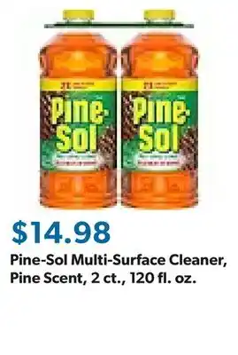 Sam's Club Pine-Sol Multi-Surface Cleaner, Pine Scent, 2 ct., 120 fl. oz offer
