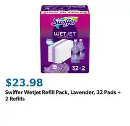 Sam's Club Swiffer WetJet Refill Pack, Lavender, 32 Pads + 2 Refills offer