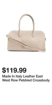 TJ Maxx Made In Italy Leather East West Row Pebbled Crossbody offer