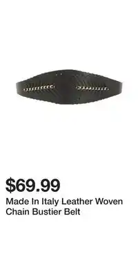 TJ Maxx Made In Italy Leather Woven Chain Bustier Belt offer