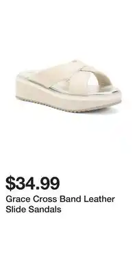 TJ Maxx Grace Cross Band Leather Slide Sandals offer