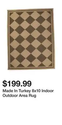 TJ Maxx Made In Turkey 8x10 Indoor Outdoor Area Rug offer