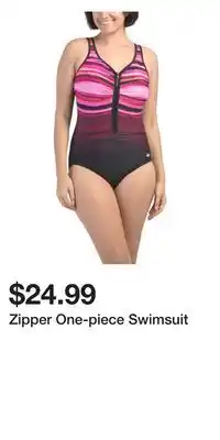 TJ Maxx Zipper One-piece Swimsuit offer