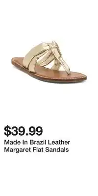 TJ Maxx Made In Brazil Leather Margaret Flat Sandals offer