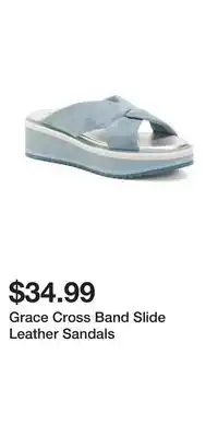 TJ Maxx Grace Cross Band Slide Leather Sandals offer