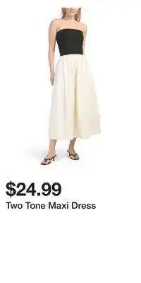 TJ Maxx Two Tone Maxi Dress offer