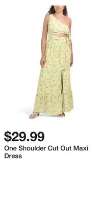 TJ Maxx One Shoulder Cut Out Maxi Dress offer