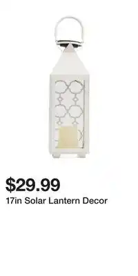TJ Maxx 17in Solar Lantern Decor offer