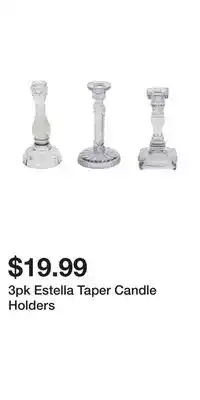 TJ Maxx 3pk Estella Taper Candle Holders offer