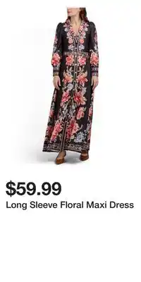 TJ Maxx Long Sleeve Floral Maxi Dress offer