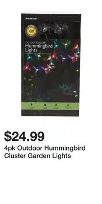 TJ Maxx 4pk Outdoor Hummingbird Cluster Garden Lights offer