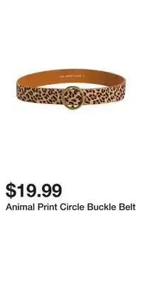 TJ Maxx Animal Print Circle Buckle Belt offer