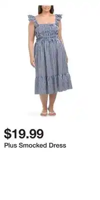 TJ Maxx Plus Smocked Dress offer