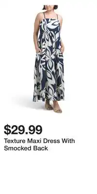 TJ Maxx Texture Maxi Dress With Smocked Back offer