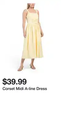 TJ Maxx Corset Midi A-line Dress offer