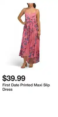 TJ Maxx First Date Printed Maxi Slip Dress offer