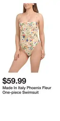 TJ Maxx Made In Italy Phoenix Fleur One-piece Swimsuit offer